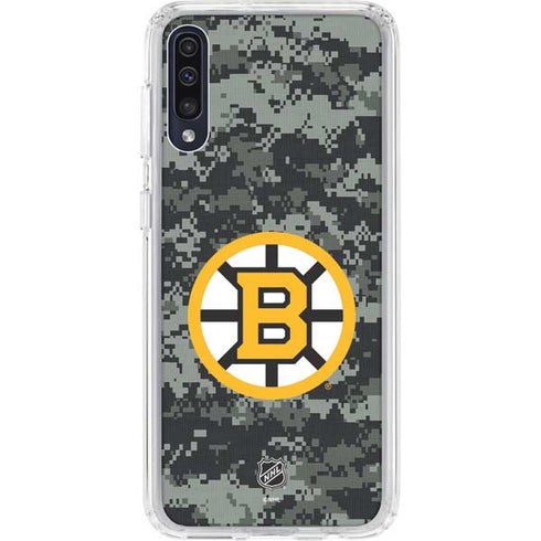 NHL Boston Bruins Camo Galaxy A50 Clear Case